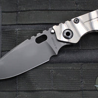 Mick Strider Performance Series SMF Folder- Drop Point- Slotted Ghost Flamed Titanium Handle- Black Magnacut Blade