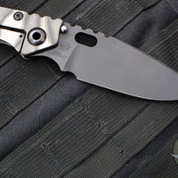 Mick Strider Performance Series SMF Folder- Drop Point- Slotted Ghost Flamed Titanium Handle- Black Magnacut Blade