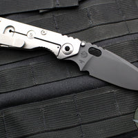 Strider Knives SnG- Drop Point- CC Performance- Stonewashed Titanium Handle- Black Blade