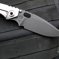 Strider Knives SnG- Drop Point- CC Performance- Stonewashed Titanium Handle- Black Blade