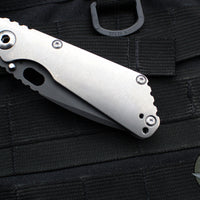 Strider Knives SnG- Drop Point- CC Performance- Stonewashed Titanium Handle- Black Blade