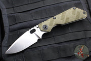 Mick Strider SnG Folder- Spearpoint- OD Green Cross Hatch Pattern G-10/ Stonewash Titanium- Stonewash Magnacut Steel Blade