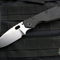 Strider SMF Folder- Drop Point- Black Textured G-10 And Flamed Titanium- Stonewash Finished Blade v2