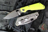 Mick Strider SnG Folder- Spearpoint- Gunner Grip Dayglow G-10/ Stonewash Gunner Grip Titanium- Stonewash 20CV Steel Blade