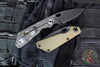 Mick Strider SnG Folder- Spearpoint- OD Green G-10/ Flamed Titanium- Black PD#1 Steel Blade