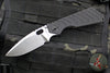 Mick Strider SnG Folder- Drop Point- Black Slotted Aluminum/ Flamed Titanium Handle- Stonewash Finished Blade