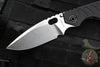 Mick Strider SnG Folder- Drop Point- Black Slotted Aluminum/ Flamed Titanium Handle- Stonewash Finished Blade