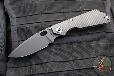 Strider Knives SnG- Drop Point- CC Performance- Double Flamed Titanium Handle- Black Blade