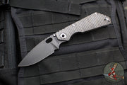 Strider Knives SnG- Drop Point- CC Performance- Double Flamed Titanium Handle- Black Blade