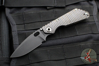 Strider Knives SnG- Drop Point- CC Performance- Double Flamed Titanium Handle- Black Blade v2