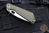 Mick Strider SnG Folder- Drop Point- OD Green Rifle Pattern G-10/ Stonewash Titanium- Stonewash Blade