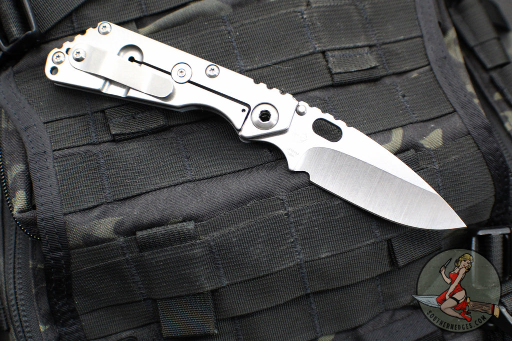 Mick Strider SnG Folder- Drop Point- Gray Rifle Pattern G-10/ Stonewas ...