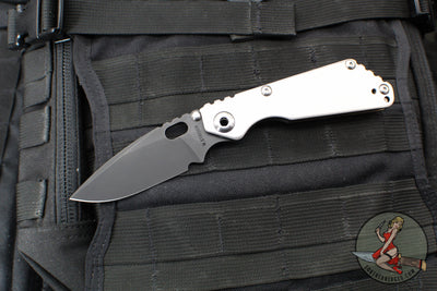 Strider Knives SnG- Drop Point- Performance- Orange Peel Titanium Handle- Black Blade