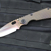 Strider Knives SnG- Drop Point- Special Anodized Double Titanium Gunner Grip Handle- Thermal Color Finished Magnacut Blade