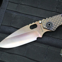 Strider Knives SnG- Drop Point- Special Anodized Double Titanium Gunner Grip Handle- Thermal Color Finished Magnacut Blade