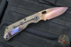 Strider Knives SnG- Drop Point- Special Anodized Double Titanium Gunner Grip Handle- Thermal Color Finished Magnacut Blade