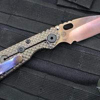 Strider Knives SnG- Drop Point- Special Anodized Double Titanium Gunner Grip Handle- Thermal Color Finished Magnacut Blade