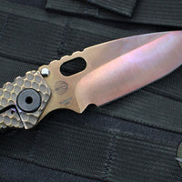 Strider Knives SnG- Drop Point- Special Anodized Double Titanium Gunner Grip Handle- Thermal Color Finished Magnacut Blade