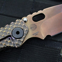 Strider Knives SnG- Drop Point- Special Anodized Double Titanium Gunner Grip Handle- Thermal Color Finished Magnacut Blade