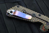 Strider Knives SnG- Drop Point- Special Anodized Double Titanium Gunner Grip Handle- Thermal Color Finished Magnacut Blade