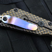 Strider Knives SnG- Drop Point- Special Anodized Double Titanium Gunner Grip Handle- Thermal Color Finished Magnacut Blade