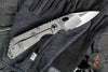 Mick Strider Custom SnG Folder- Nightmare Grind- SERRATED And Scalloped- Blackened Flats- Black Tire Tread G-10 And Flamed Titanium Handle
