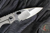 Mick Strider Custom SnG Folder- Nightmare Grind- SERRATED And Scalloped- Blackened Flats- Black Tire Tread G-10 And Flamed Titanium Handle