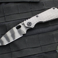 Strider Knives SnG- Tanto Edge- Double Titanium Gunner Grip Handle- Tiger Stripe Magnacut Blade