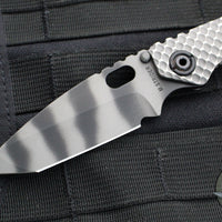 Strider Knives SnG- Tanto Edge- Double Titanium Gunner Grip Handle- Tiger Stripe Magnacut Blade