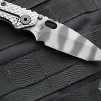 Strider Knives SnG- Tanto Edge- Double Titanium Gunner Grip Handle- Tiger Stripe Magnacut Blade