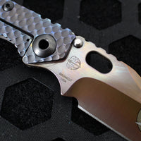 Strider Knives SnG- Clip Point- CC- Special Anodized Double Titanium Gunner Grip Handle- Thermal Color Finished Magnacut Blade