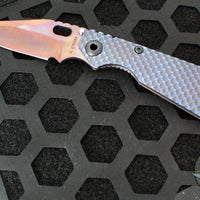 Strider Knives SnG- Clip Point- CC- Special Anodized Double Titanium Gunner Grip Handle- Thermal Color Finished Magnacut Blade