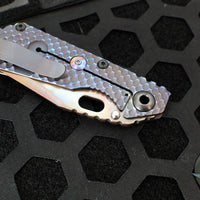 Strider Knives SnG- Clip Point- CC- Special Anodized Double Titanium Gunner Grip Handle- Thermal Color Finished Magnacut Blade