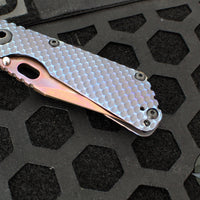 Strider Knives SnG- Clip Point- CC- Special Anodized Double Titanium Gunner Grip Handle- Thermal Color Finished Magnacut Blade