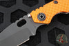 Mick Strider SnG Folder- Tanto Edge- Orange Gunner Grip G-10- Stonewash Gunner Grip Titanium- Black Magnacut Steel Blade