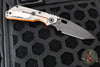 Mick Strider SnG Folder- Tanto Edge- Orange Gunner Grip G-10- Stonewash Gunner Grip Titanium- Black Magnacut Steel Blade