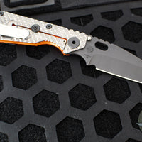 Mick Strider SnG Folder- Tanto Edge- Orange Gunner Grip G-10- Stonewash Gunner Grip Titanium- Black Magnacut Steel Blade