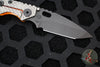 Mick Strider SnG Folder- Tanto Edge- Orange Gunner Grip G-10- Stonewash Gunner Grip Titanium- Black Magnacut Steel Blade