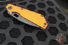 Mick Strider SnG Folder- Tanto Edge- Orange Gunner Grip G-10- Stonewash Gunner Grip Titanium- Black Magnacut Steel Blade