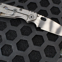 Strider Knives SnG- Performance- Tanto Edge- Double Flamed Titanium Handle- Tiger Stripe Magnacut Blade