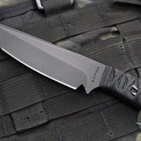 Strider Knives WP Fixed Blade- Tanto Edge- Black with Bastinelli Knives Cord wrapped Handle with Menuki