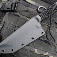 Strider Knives Black WP- Tanto Fixed Blade- Black Oxide Finish with Black Cord