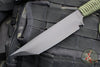 Strider Knives Black WP- Tanto Fixed Blade- Black Oxide Finish with Green Cord