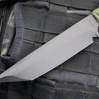 Strider Knives Black WP- Tanto Fixed Blade- Black Oxide Finish with Green Cord