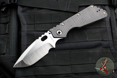 Strider Knives XL Folder- Double Flamed Titanium Handle- Stonewash Magnacut Steel Blade