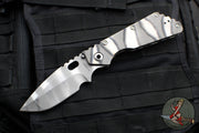 Mick Strider XL Folder- Disruptive Strider Striped Titanium Handle- Ghost Flamed Finished Magnacut Steel Spearpoint Blade v2