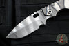 Mick Strider XL Folder- Disruptive Strider Striped Titanium Handle- Ghost Flamed Finished Magnacut Steel Spearpoint Blade v2