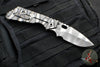 Mick Strider XL Folder- Disruptive Strider Striped Titanium Handle- Ghost Flamed Finished Magnacut Steel Spearpoint Blade v2