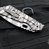 Mick Strider XL Folder- Disruptive Strider Striped Titanium Handle- Ghost Flamed Finished Magnacut Steel Spearpoint Blade v2