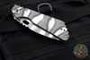 Mick Strider XL Folder- Disruptive Strider Striped Titanium Handle- Ghost Flamed Finished Magnacut Steel Spearpoint Blade v2